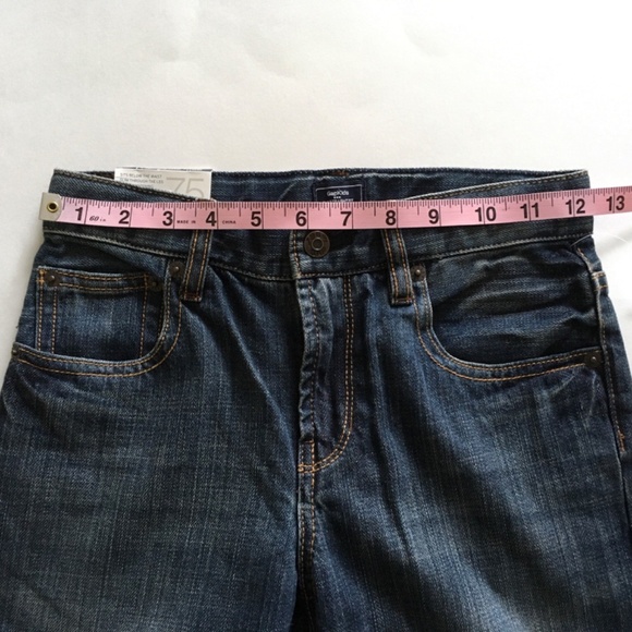 Boys Gap Kids Denim Jeans Slim Straight Adjustable Waist Blue Sz 8 Dark Wash NWT - Picture 14 of 16